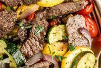 Perfectly Seared Steak with Rustic Roasted Vegetables