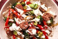 Sausage & Veggie Power Bowls with Zesty Mustard