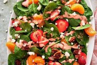 Gourmet Strawberry Goat Cheese Spinach Salad