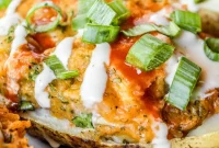 Buffalo Chicken Loaded Potatoes
