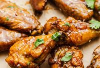 Sticky Honey Garlic Chicken Wings