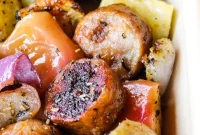 Sweet & Savory Sheet Pan Sausage, Apples, and Roasted Potatoes
