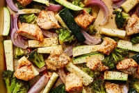 Sheet Pan Roasted Chicken and Seasonal Vegetables