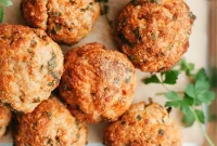 Savory Baked Parmesan Chicken Meatballs