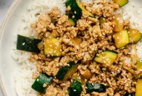 Flavorful Ground Chicken Zucchini Stir-Fry