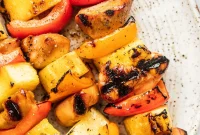 Hawaiian Chicken Pineapple Kabobs