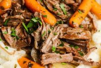 Effortless Slow Cooker Garlic Herb Pot Roast