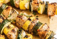 Balsamic Garlic Glazed Chicken Skewers