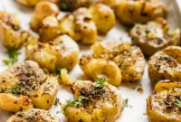 Italian Smashed Roast Potatoes