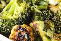 Crispy Herb Roasted Brussels Sprouts and Broccoli