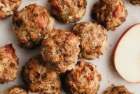 Sweet & Savory Turkey Apple Morning Meatballs