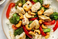 Effortless Sheet Pan Cashew Chicken