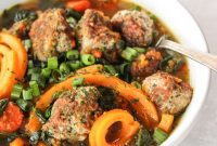 Hearty Turkey Meatball and Butternut Squash Soup