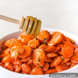 Caramelized Honey Carrots 5 A round image of Sautéed Honey Carrots.