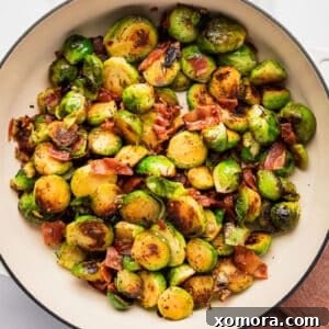 Crispy Balsamic Bacon Brussels Sprouts