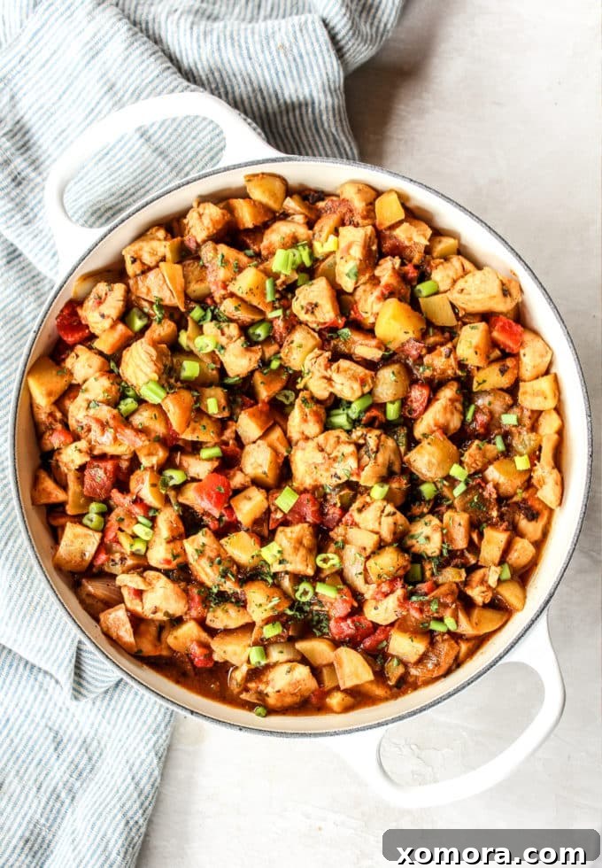 Southwestern Green Chile Chicken and Potato Skillet 2 Green Chile Chicken and Potato Skillet