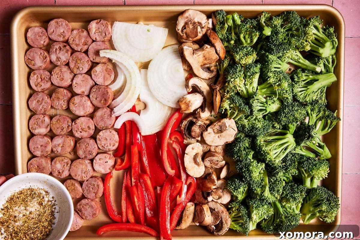 Sausage & Veggie Power Bowls with Zesty Mustard 4 Ingredients for Easy Mustard Sauce: mayonnaise, Dijon mustard, lemon juice, garlic, and salt in small bowls.
