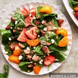 Strawberry Goat Cheese Spinach Salad