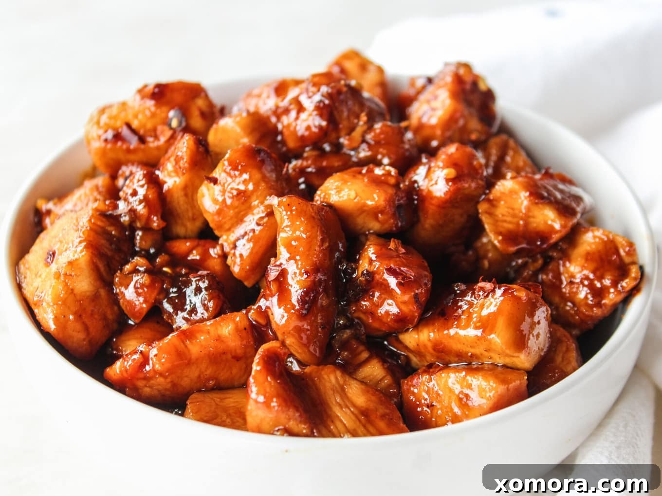 Reader-Approved Healthy Dinners 13 Sweet & Spicy Chicken Bites with a sticky glaze.
