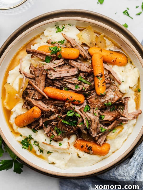 Reader-Approved Healthy Dinners 14 Slow Cooker Garlic Herb Pot Roast, a classic comfort food.