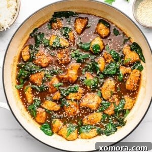 Creamy Mustard Skillet Chicken, a quick and delicious weeknight dinner recipe.