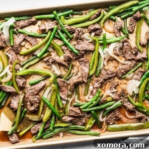 Easy Sheet Pan Beef Tips with Veggies