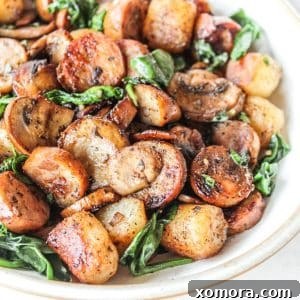 Sausage & Mushroom Cauliflower Gnocchi