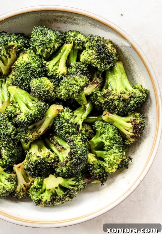 Golden Garlic Broccoli 3 Close-up of fresh broccoli florets ready for sautéing