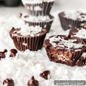 Finished Dark Chocolate Coconut Cups