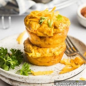 Savory Beef & Cheese Breakfast Muffins 6 Delicious Beef and Cheese Egg Muffins, a healthy and portable breakfast