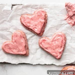 Wholesome Strawberry Delights 2 Dye Free Strawberry Cookies with Natural Pink Icing