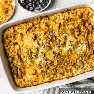 Sausage and Cheddar Breakfast Casserole