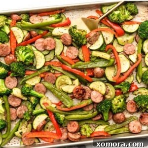 One Pan Sausage Zucchini Broccoli Dinner 6 Sheet Pan Sausage with Zucchini and Broccoli