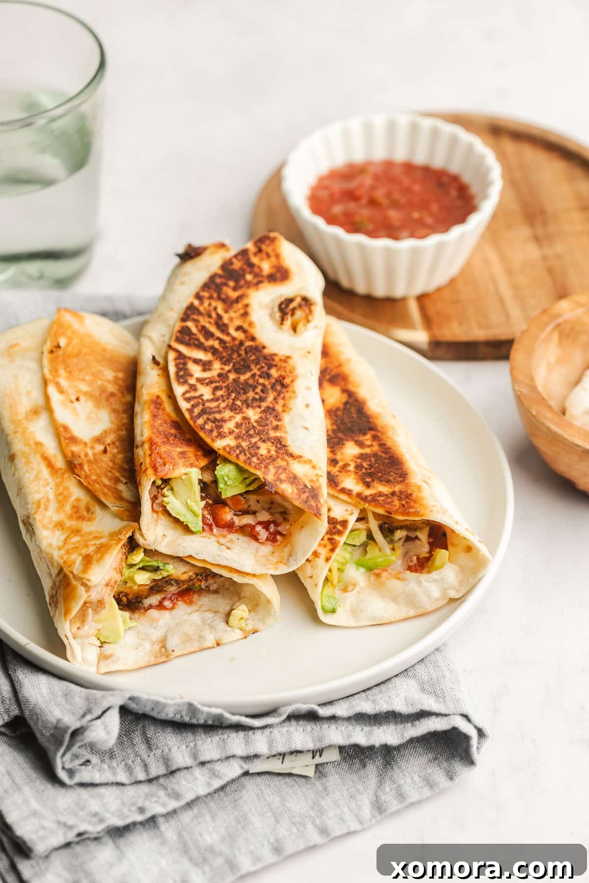 Zesty Grilled Chicken Avocado Wraps 4 Grilled avocado chicken wrap being prepared