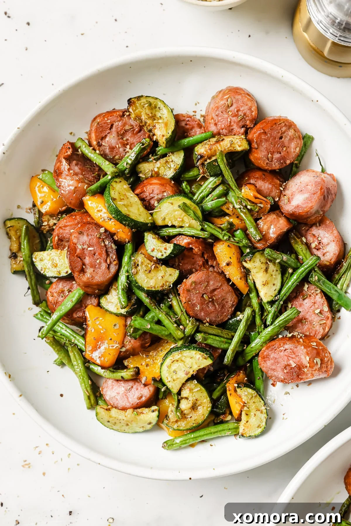 Crispy Air Fryer Sausage and Roasted Vegetables 2 Air Fryer Sausage and Veggies, a quick and healthy weeknight dinner