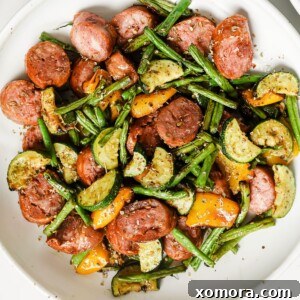 Air Fryer Sausage with Vegetables