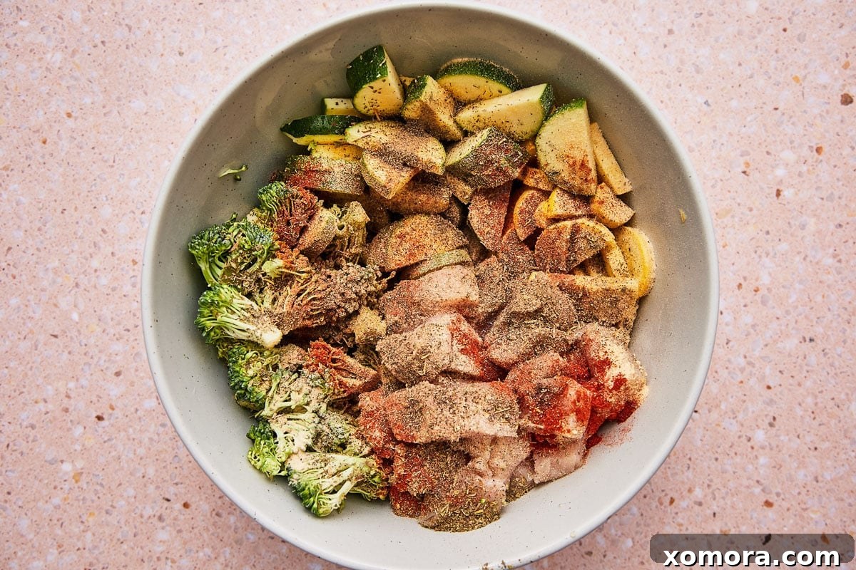 Ingredients for Air Fryer Chicken and Vegetables