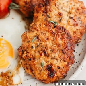 Air Fryer Turkey Breakfast Sausage Patties – a visual representation of the final dish.