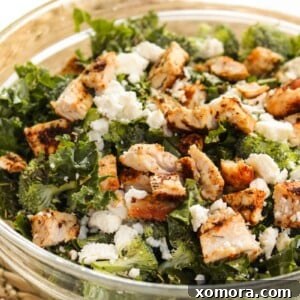 The Big Chicken and Kale Salad - a hearty and healthy lunch option.