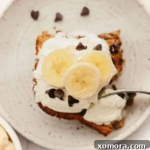 Warm Banana Chocolate Chip Baked Oats 8 Baked Banana Chocolate Chip Oatmeal