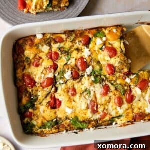 Low Carb Feta Breakfast Casserole