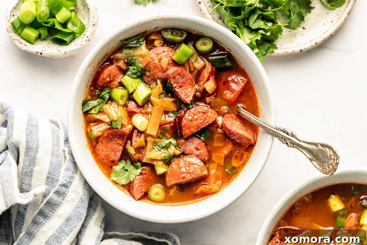 Guilt-Free Game Day Bites 19 Spicy Sausage and Cabbage Soup