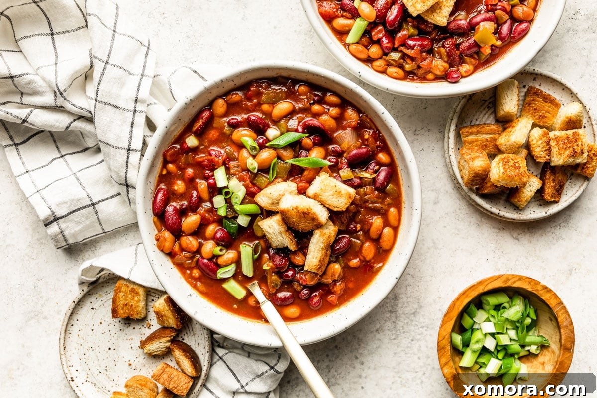 Guilt-Free Game Day Bites 20 Easy Vegan Bean Chili
