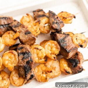 Steak and Shrimp Kabobs by The Whole Cook