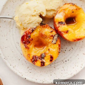 Delicious Grilled Peaches with Vanilla Ice Cream