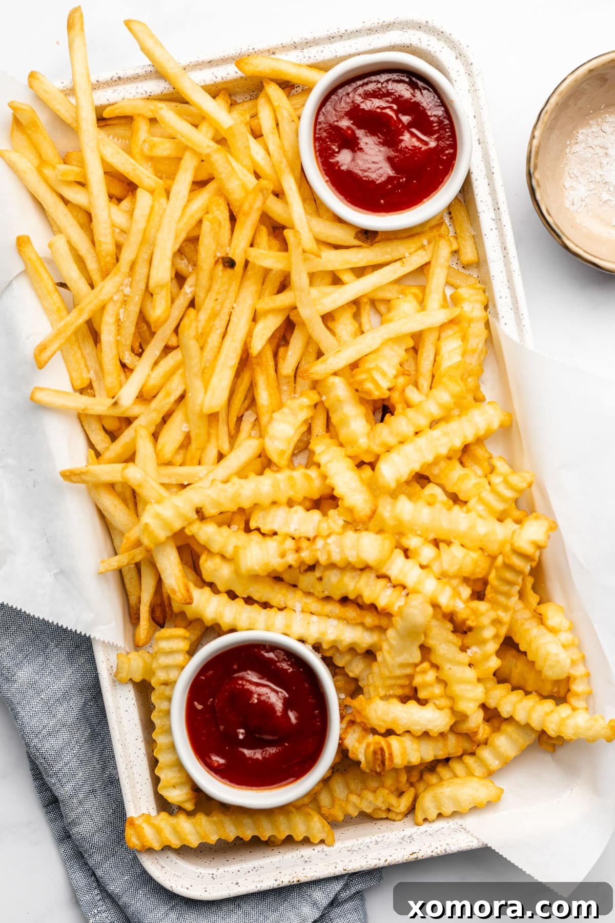 Perfectly Crispy Air Fryer Frozen Fries 2 Air Fryer Frozen French Fries served golden and crispy