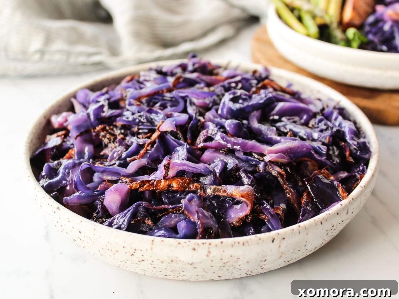 Roasted Red Cabbage, with beautifully crispy edges.