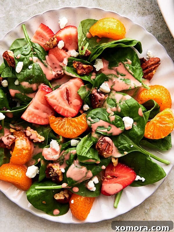 Strawberry Goat Cheese Salad, vibrant and fresh ingredients.