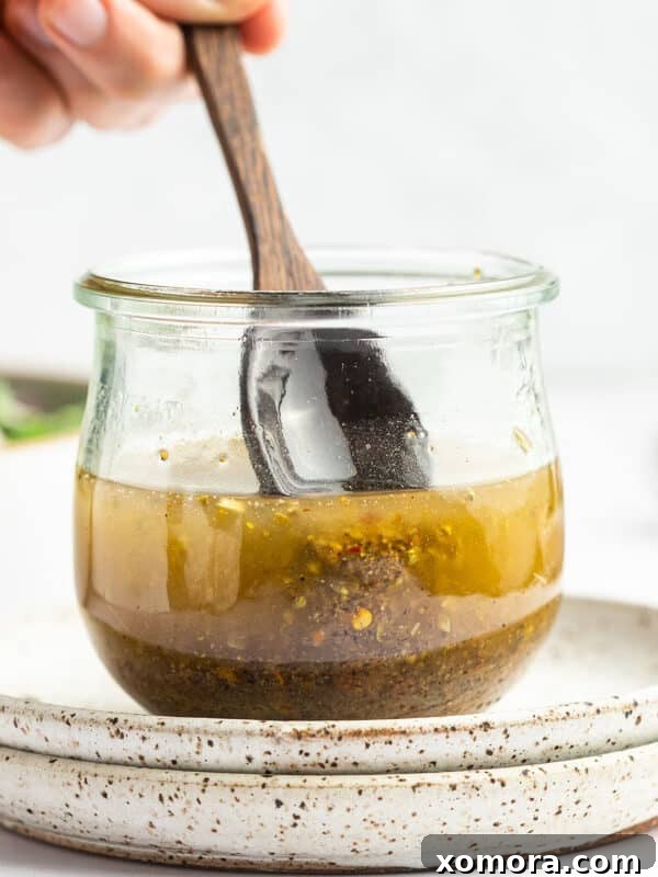 Easy Homemade Italian Dressing, with fresh herbs.
