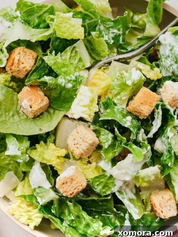 Healthy Caesar Salad Dressing, creamy and thick.